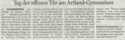 Ank�ndigung Tag der offenen T�r
